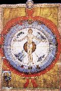 Hildegard of Bingen Her Cosmiarcha,Coreadora and Parent of the Humanity and of humankind oil painting artist